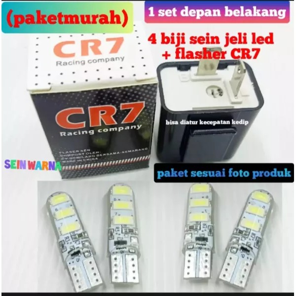 PROMO PAKET SEN SEIN 4 BIJI+FLASHER CR7 UNIVERSAL