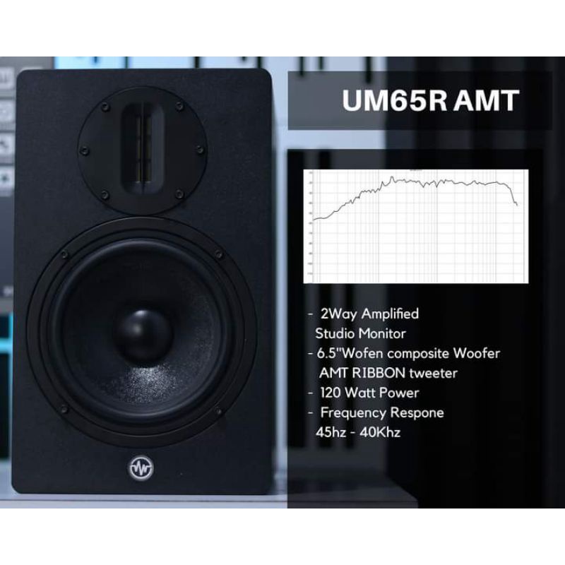 Powered Speaker Monitor flat UM65R AMT Ribbon Distributor Resmi Original UM Audio Indonesia