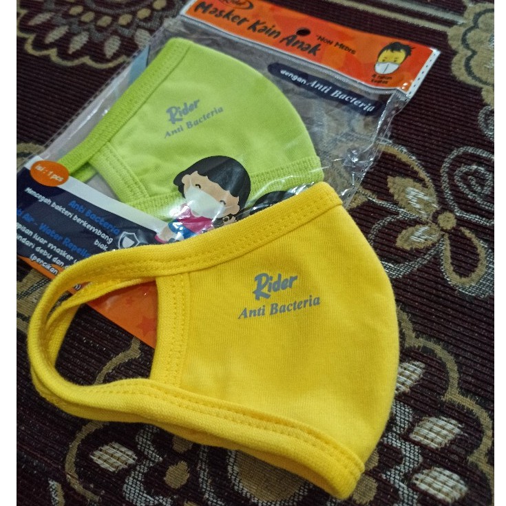 Masker Kain Anak RIDER Kids 100% Katun Cotton Anti Bakteri