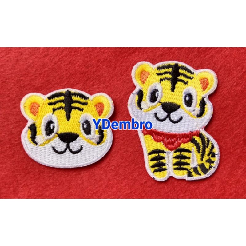 Patch Bordir Karakter Tiger/Imlek