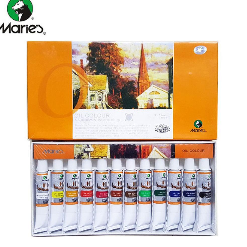 

↿ Cat Minyak Maries Oil Color Set 12 E-1386B ㍽