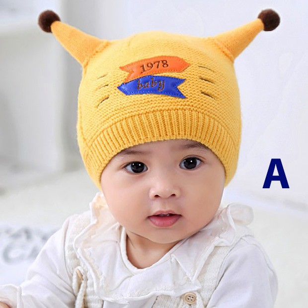 Topi Kupluk Baby Pokemon YELLOW And BROWN