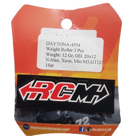 ROLLER ROLER 4554 ISI 3 NMAX N MAX N-MAX XEON MIO Z MIO M3 GT125 AEROX 155 ORI ORIGINAL DAYTONA 12GRAM 12 GRAM 12GR 12 GR