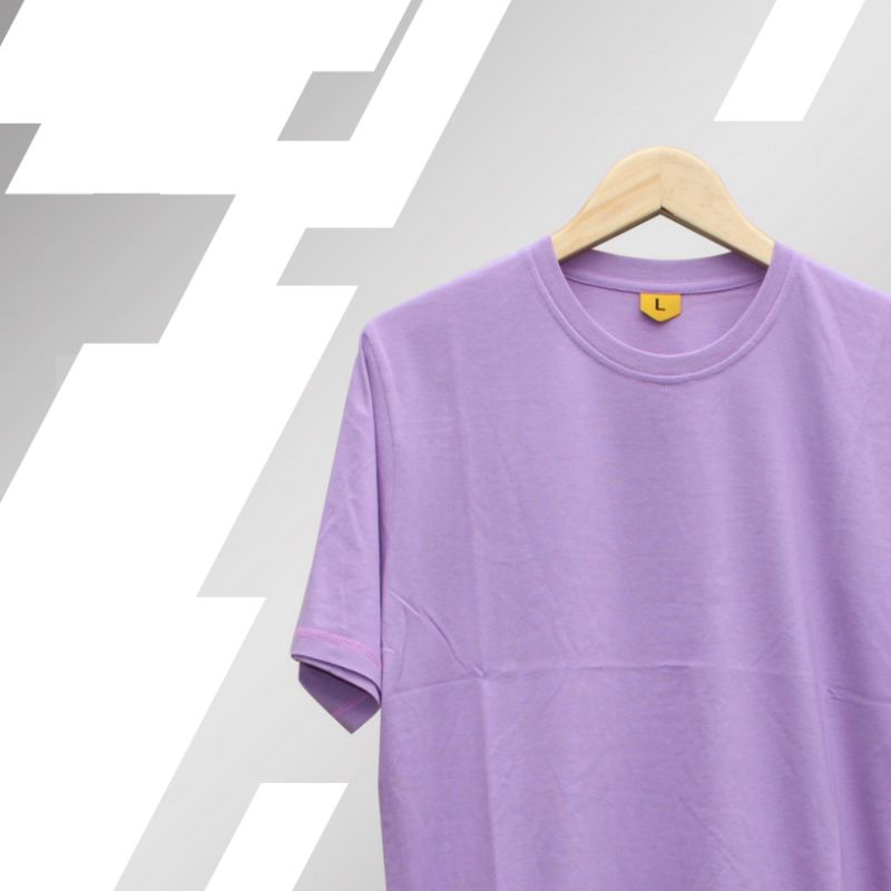 Kaos Polos TC30s Ungu Lilac pria wanita ungu muda