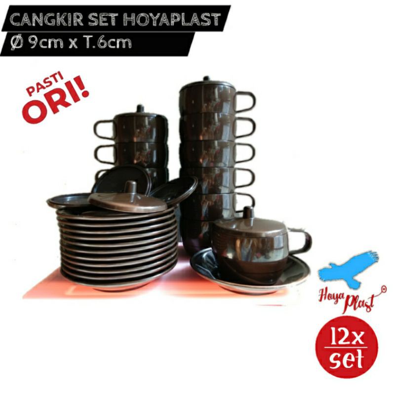 GELAS/CANGKIR SET HOYAPLAST 12Pcs