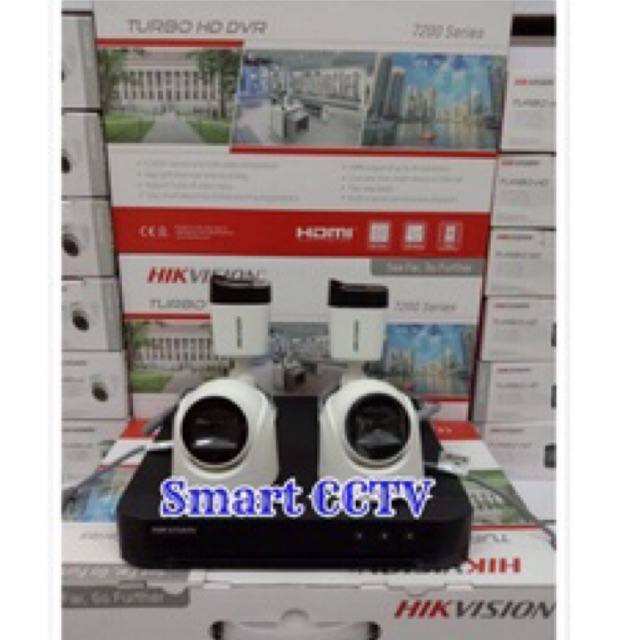 PAKET CCTV HIKVISION 8CH DENGAN 4 CAMERA HIKVISION 2MP 1080P