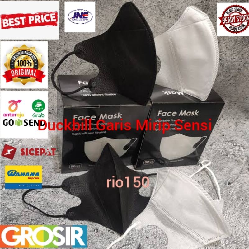 Masker Duckbill 1 Box Isi 50 Pcs Setara KN95 Evo KF94 Masker Korea