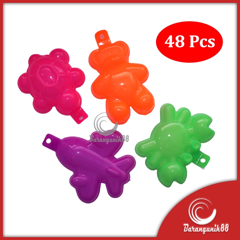 [48 Pcs] Cetakan Puding Kiddy Set Cetakan Agar Bento Jelly Kue Food Grade