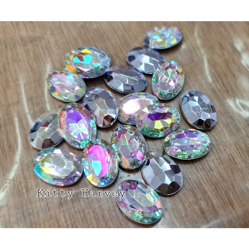 Oval Crystal 13mm×18mm