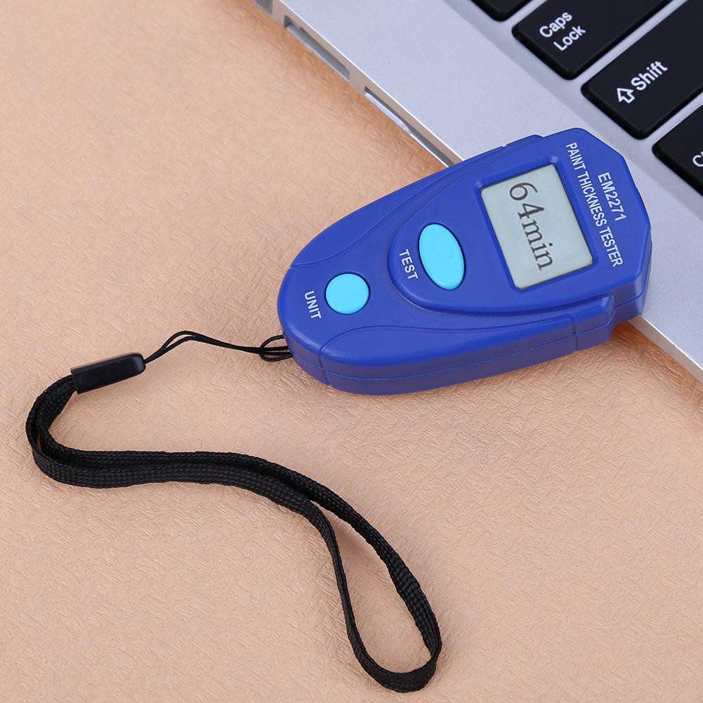 EM2271 Portable Digital Coating Thickness Gauge Car Mini Zinc Paint Thickness Meter Painting Gauge