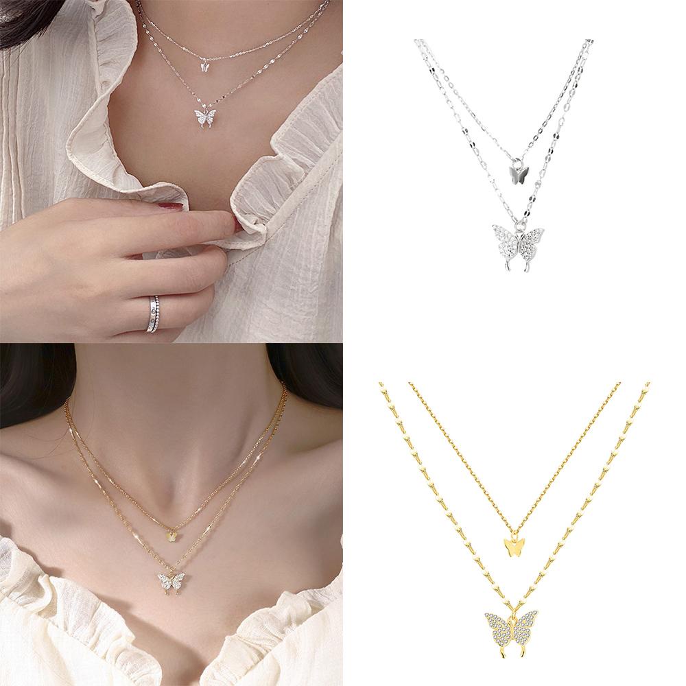 Kalung Rantai Sterling Silver 925 Dengan Liontin Batu Zircon Untuk Wanita