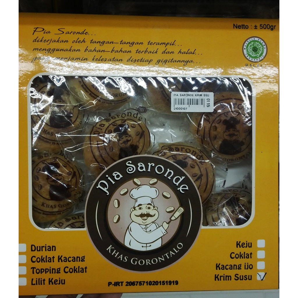 Saronde Pia Dos / Kotak 600 gr - Ole-Ole / Jajanan / Cemilan / Kue Khas Manado / Gorontalo