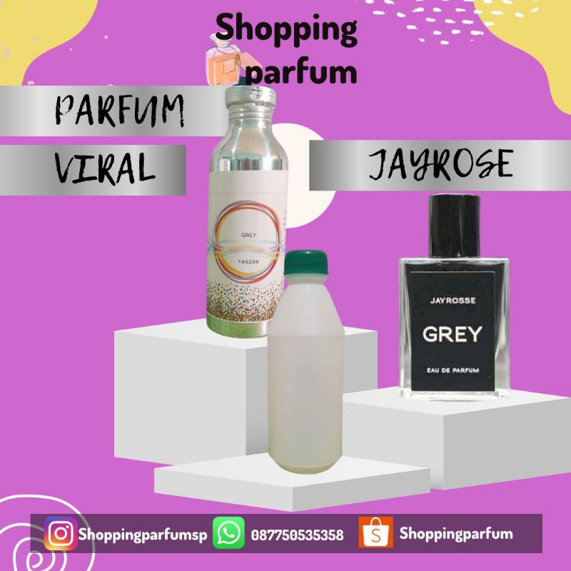 JAYROSSE GREY BIBIT PARFUM 100 ML Murni tanpa campuran free gelas takar