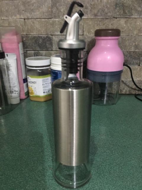 O724 Botol Minyak Botol Kecap Botol Cuka Dengan Pourer Dan Tutup 350ml