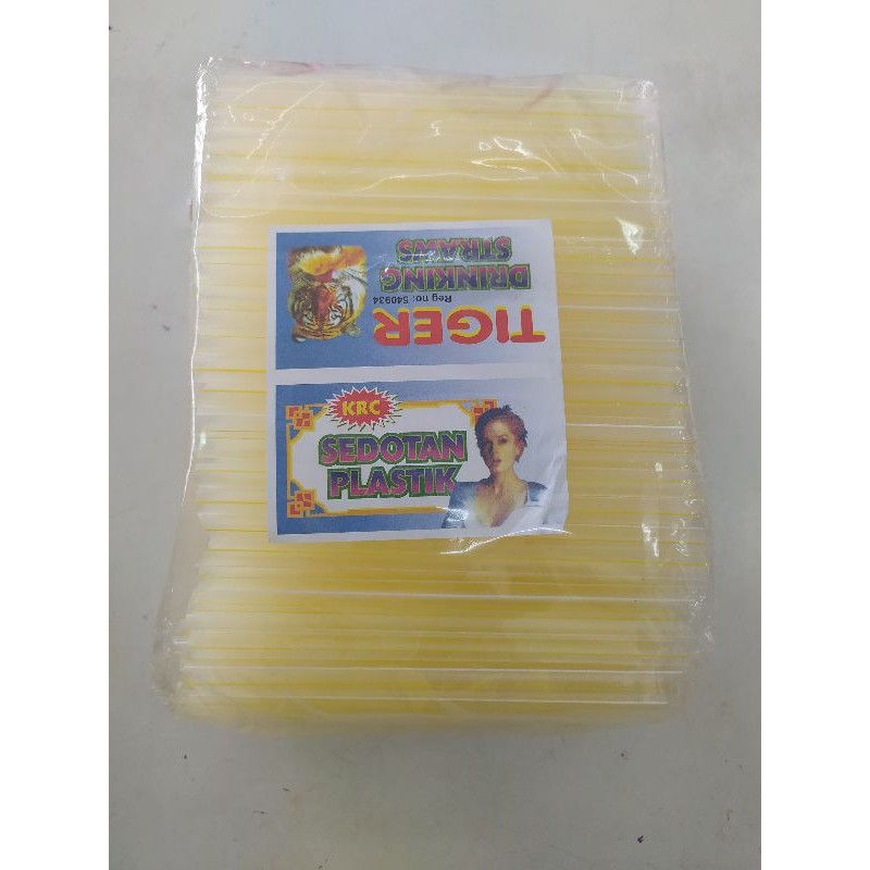 Sedotan Plastik warna besar 200pcs