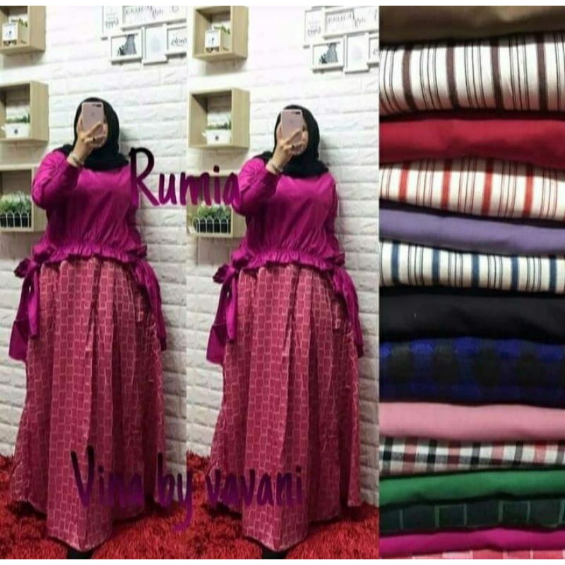 Ori Vina by Vavani Set/stelan rok rumia (baju setelan perempuan wanita muslimah pesta kondangan)