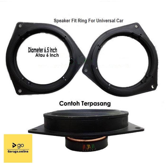 Bracket Ring Speaker Plastik ABS Speaker mobil 6.5 inch 6 inch Universal Untuk semua jenis mobil