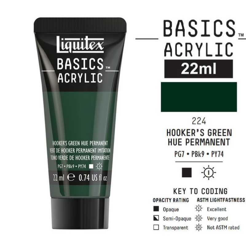 

LIQUITEX BASICS ACRYLIC 22 ML HOOKER'S GREEN HUE PERMANENT