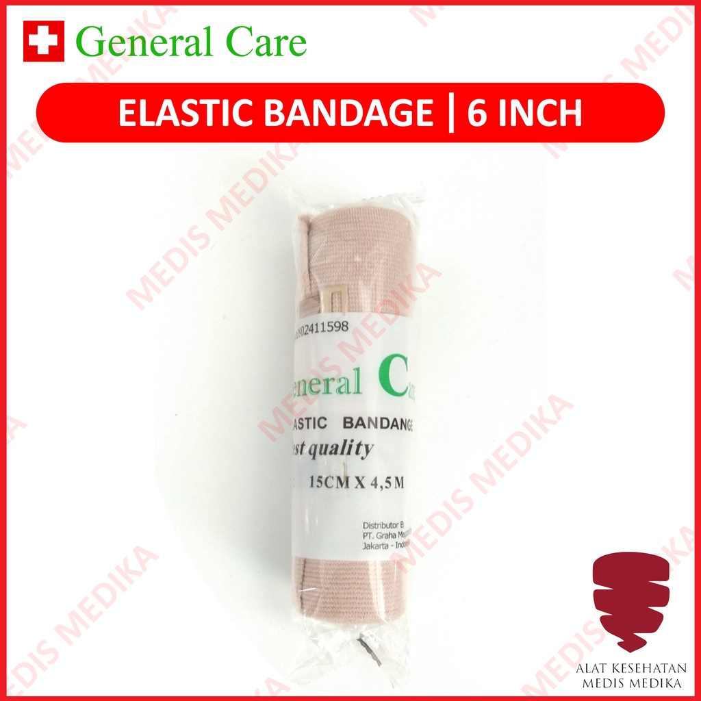 High Elastic Bandange 15cm x4,5m p3k Perban Elastis 6&quot; General Care