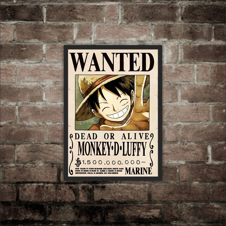Poster Anime one piece wanted Hiasan Dinding Kamar wall decor-11
