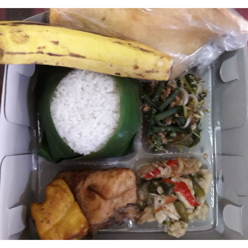 Paket Nasi Kotak/Box Ayam Goreng/Bacem