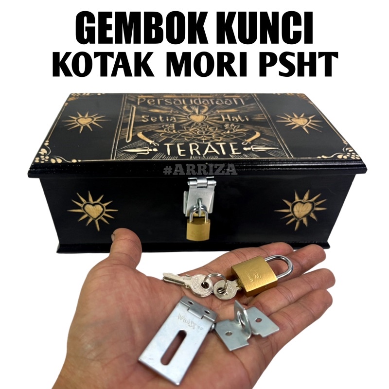 KOTAK MORI PSHT TERATE EMAS DARI KAYU JATI (FREE UKIR NAMA) TEMPAT PENYIMPANAN SABUK MORI PENCAK SILAT SETIA HATI TERATE 1922