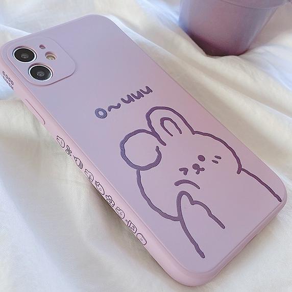 Recomend OPPO A54, A15/A15S, RENO 4, RENO 4F, RENO 5, RENO 5F - LILAC CUTE BUNNY SOFT CASE CASING ✔