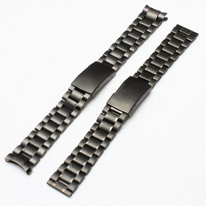 Strap Tali jam tangan Rante hitam stenlisteel