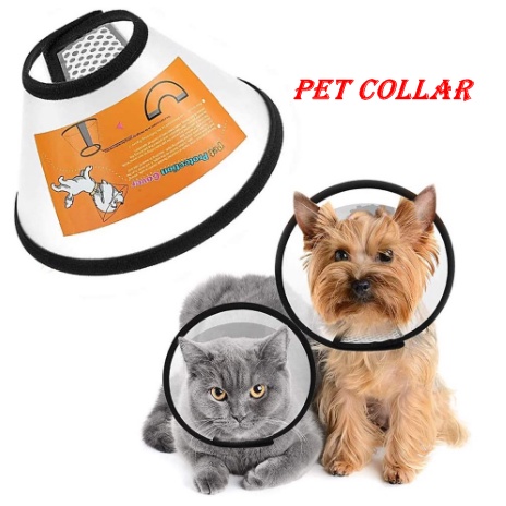 Collar Colar Corong Pelindung Leher Kucing Anjing Pet Recovery Protection Neck Collar Cone Cover