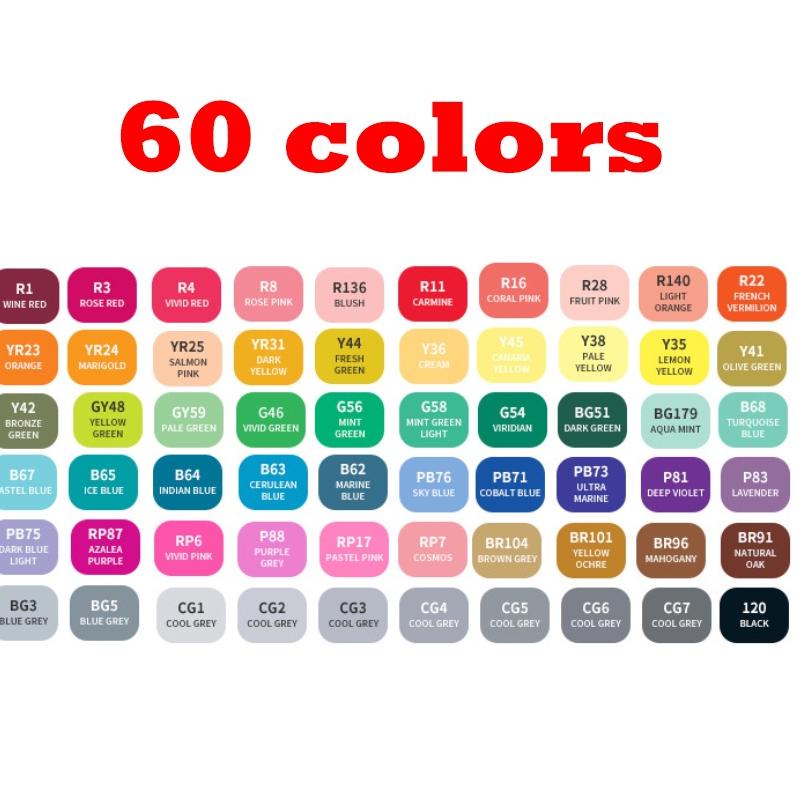 

[PROMO SQA92] TouchFive 24/36/48/60/80 Warna Sketsa Spidol Umum General Marker Set Animation Markers Bayar Di Tempat