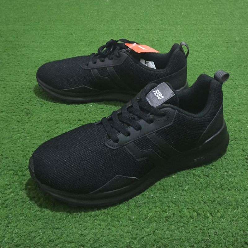 SALE Sepatu Pria Olahraga Running Piero Flow B Black 100% Original