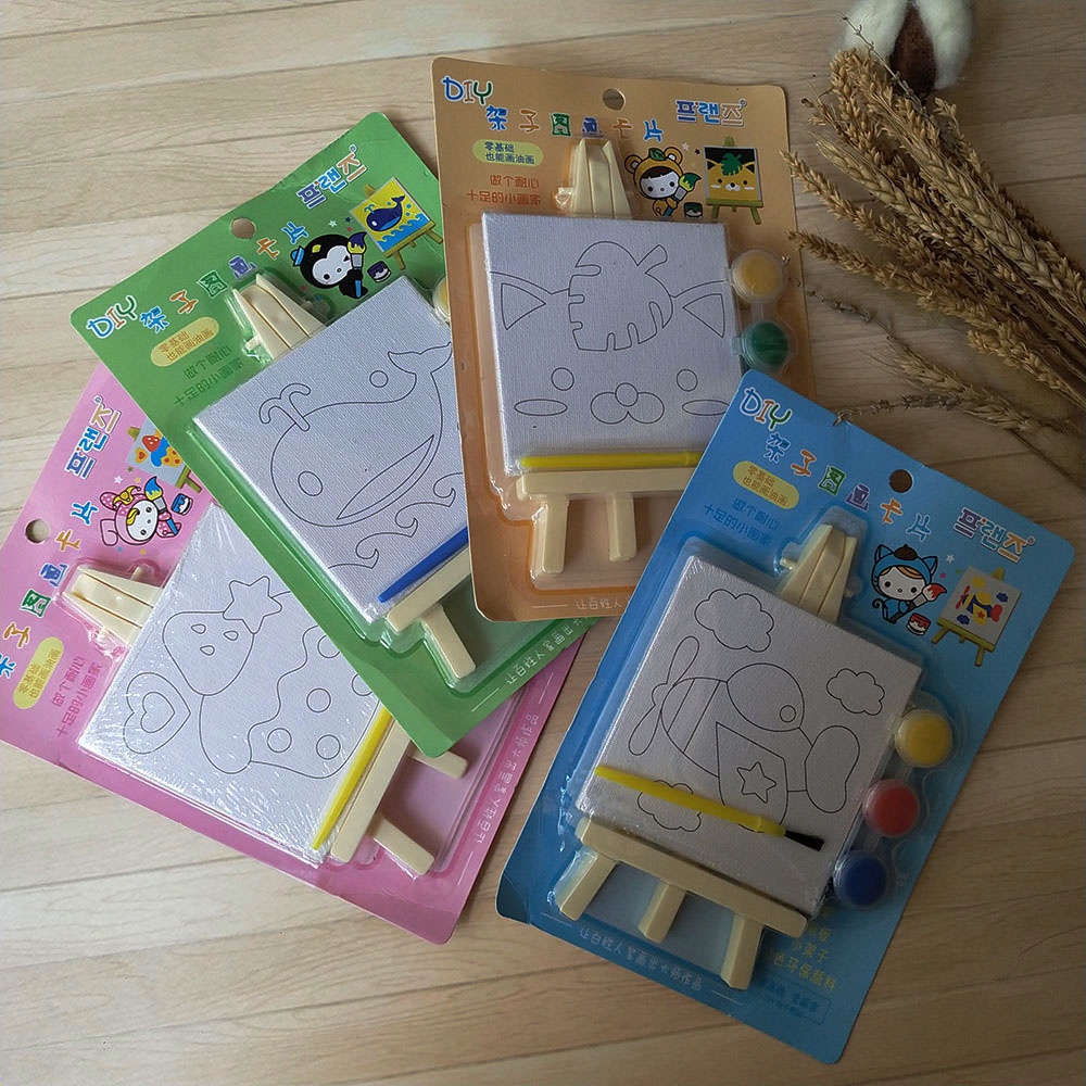 

Set Mewarnai Papan Kanvas kuas cat - Mainan DIY Edukatif & Kreatif