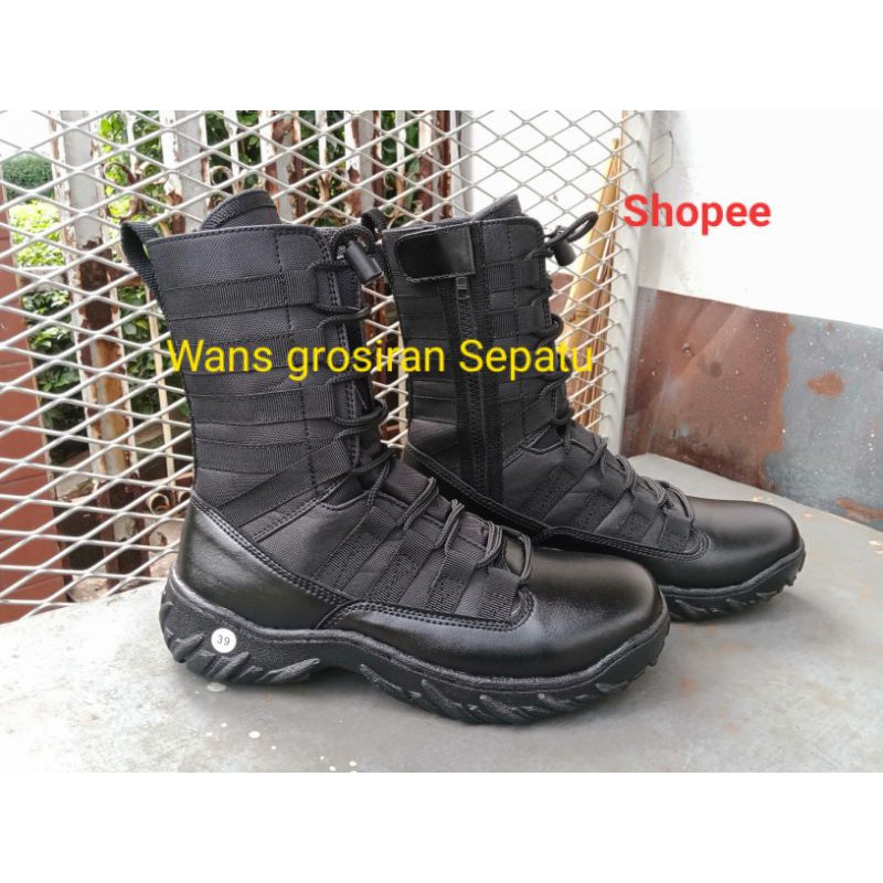 Sepatu PDL Ninja TNI AD full kulit sapi asli