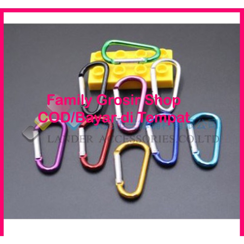 Gantungan Kunci Carabiner / Alloy/ Aluminium / Snaphook / DogClips / Gaitan / Tactical Military