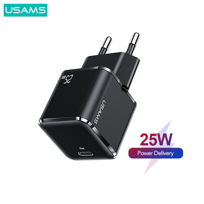 USAMS T42 Kepala Charger Type-C PD QC Fast Charging 25W Samsung Xiaomi
