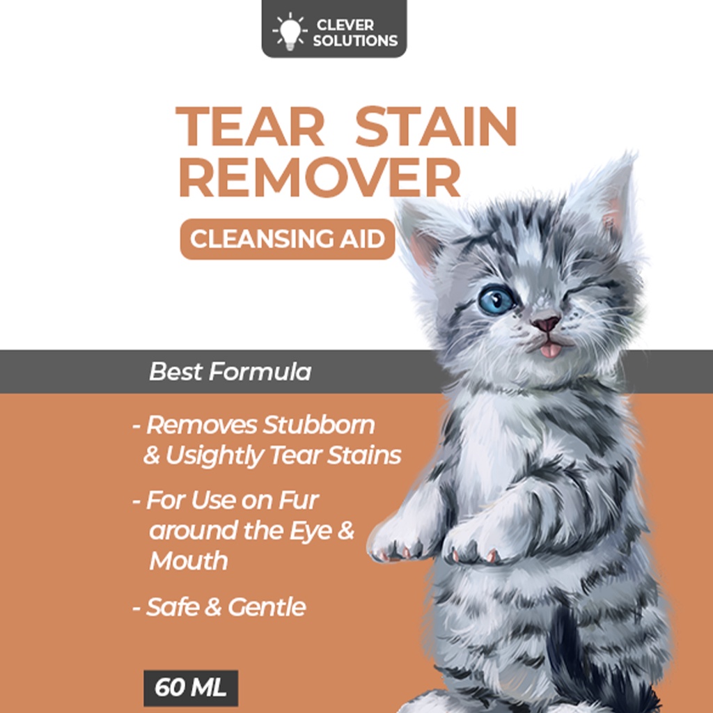 Pembersih Mata Kucing TEAR STAIN REMOVER Pembersih Noda Kotoran Mata Kucing Eye Cleanser 60 ML