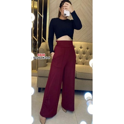 550# celana kulot highwaist fashion scuba