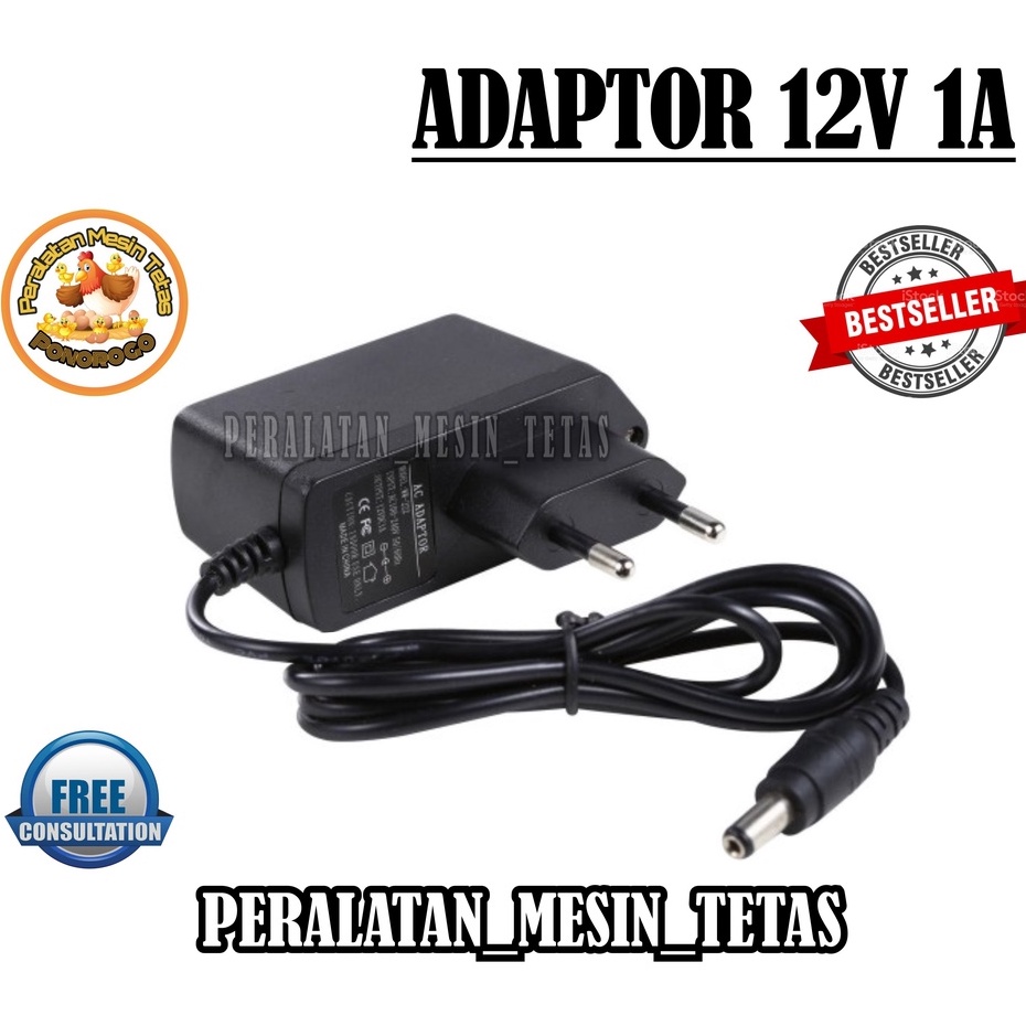 Adaptor 12V 1A untuk cctc timer dc