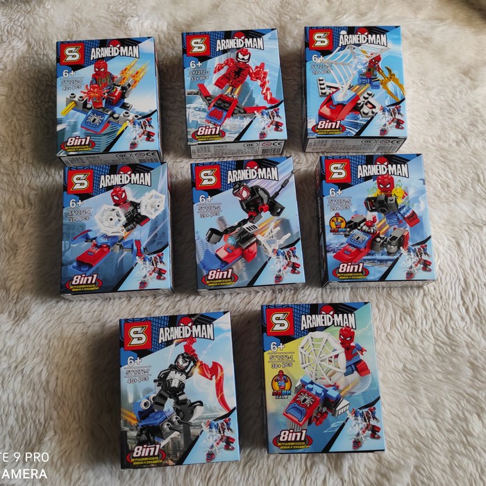 Brick seri SY SPIDERMAN 8in1 mainan edukasi DIY