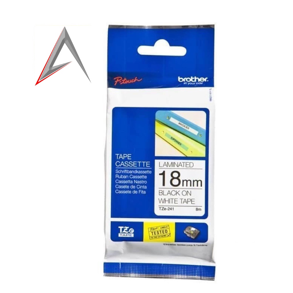 

BROTHER TAPE CASSETTE BLACK ON WHITE 18MM