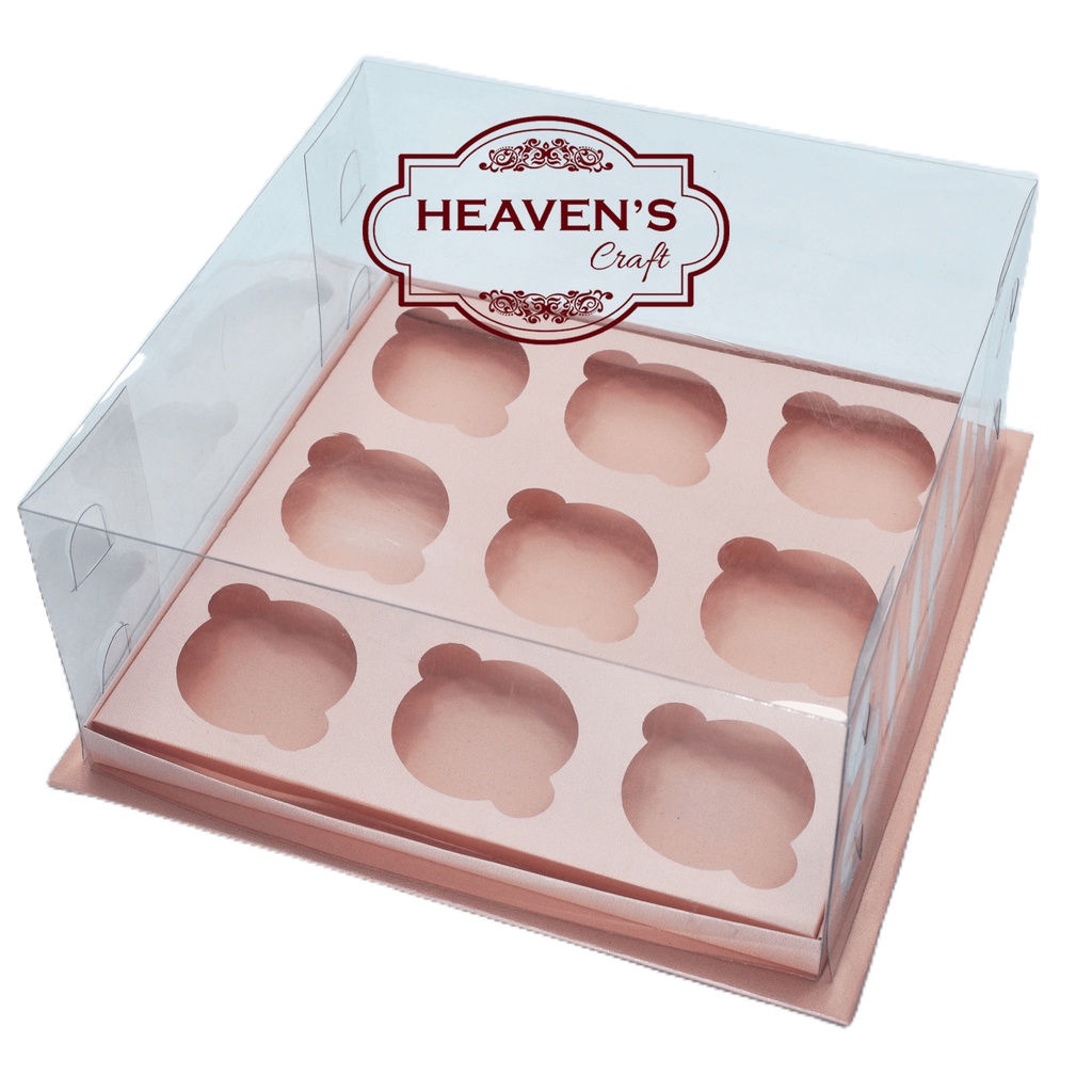Box cupcake isi 9 pink