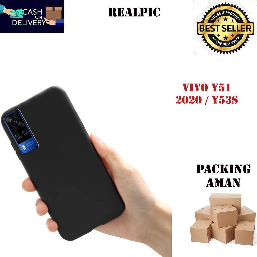 Casing Vivo Y51 2020 / Vivo Y53s SoftCase Black Matte