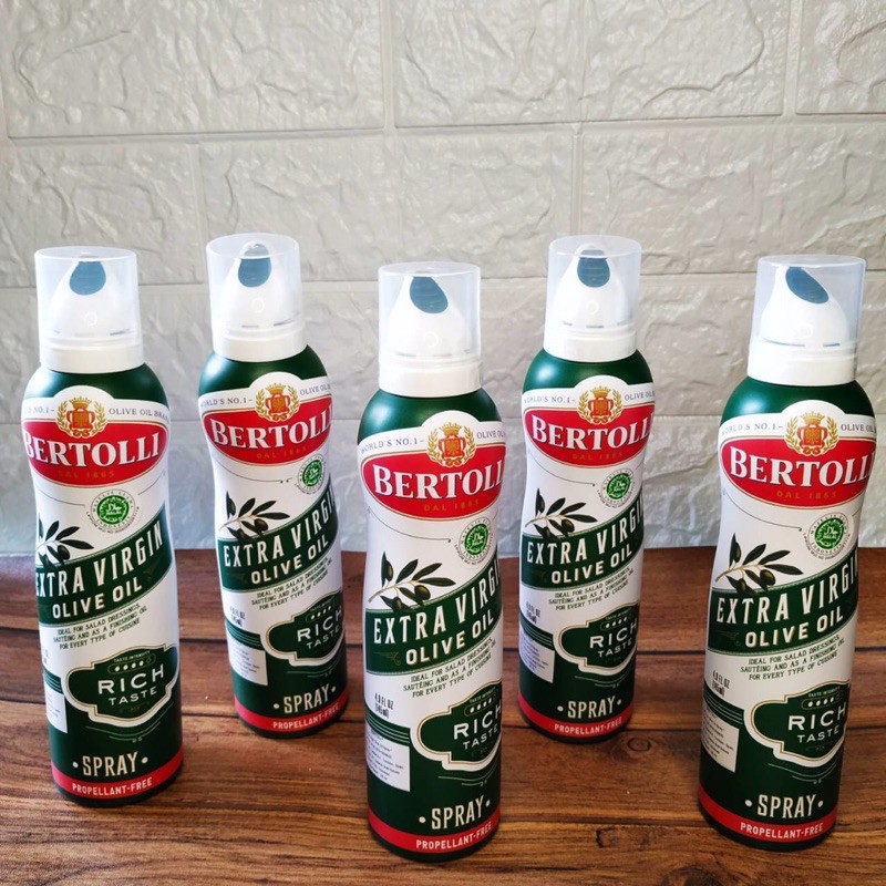 

BERTOLLI Extra Virgin Olive Oil SPRAY 145 Ml / Minyak Zaitun Spray Halal/ Termurah