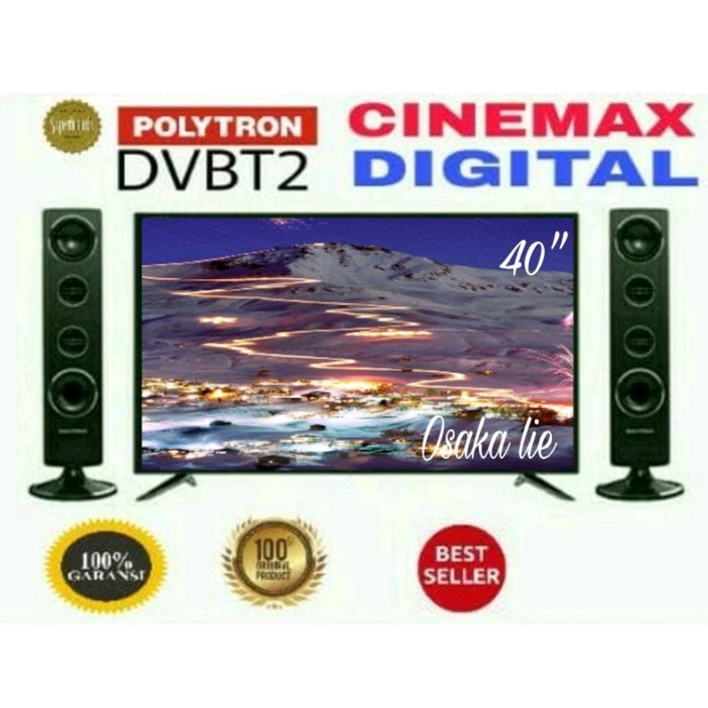 Promo  TV LED DIGITAL POLYTRON PLD 40TS853 40 INCH 2 TOWER SPEAKER