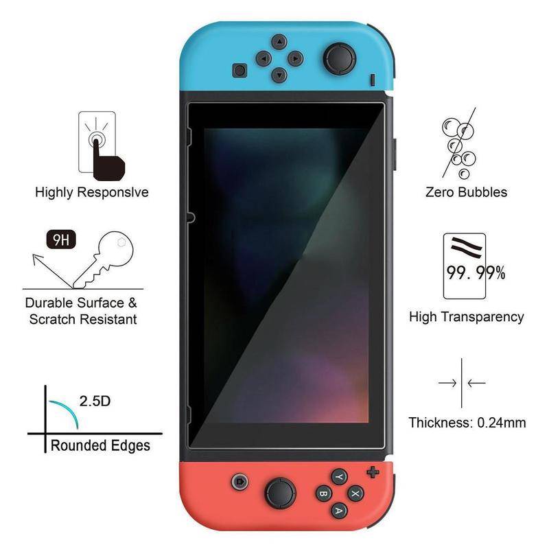 2pcs Pelindung Layar Tempered Glass Oled Untuk Nintendo Switch Lite