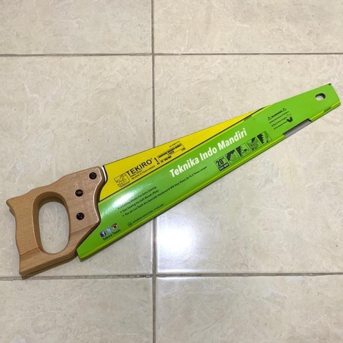 TEKIRO Gergaji Tangan 2 Mata GAGANG KAYU 20” / Gergaji Belah 20 inch