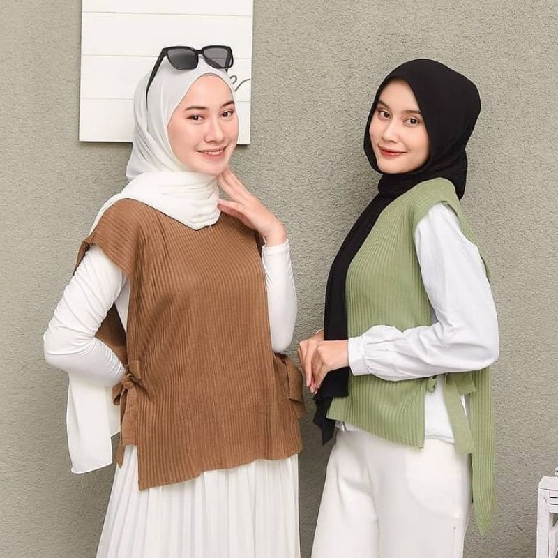 Rompi Rajut vest tali / outer rompi rajut wanita