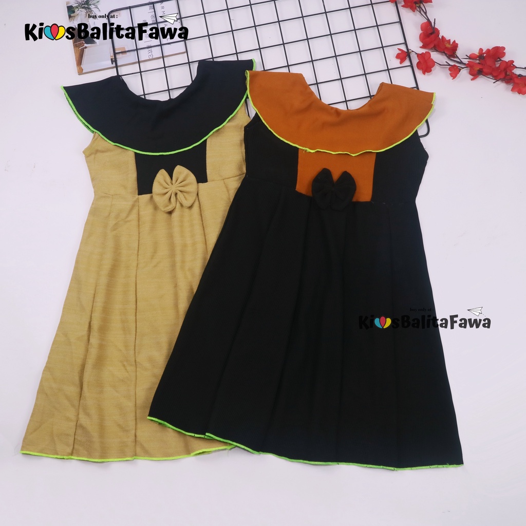 Dress Najwa uk 6-7 Tahun / Dres Cantika Yukensi Baju Anak Perempuan Gaun Pesta Import Balita Cewek