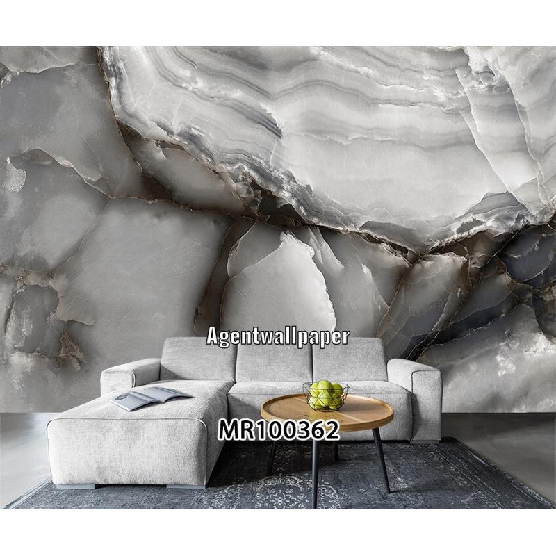 Photowall Mural 3D Dinding Wallpaper Mural Marble marmer Abstrak Natural
