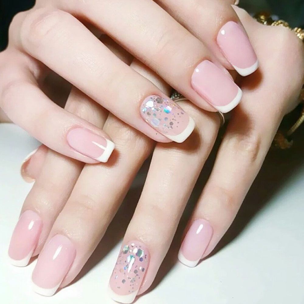 Mxbeauty Stiker Kuku Motif Garis Geometri 3d Warna Emas Untuk Dekorasi Nail Art / Manicure Diy